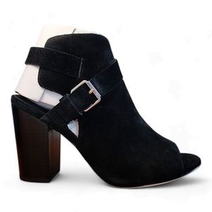 Paige Mimi black suede heeled sandal